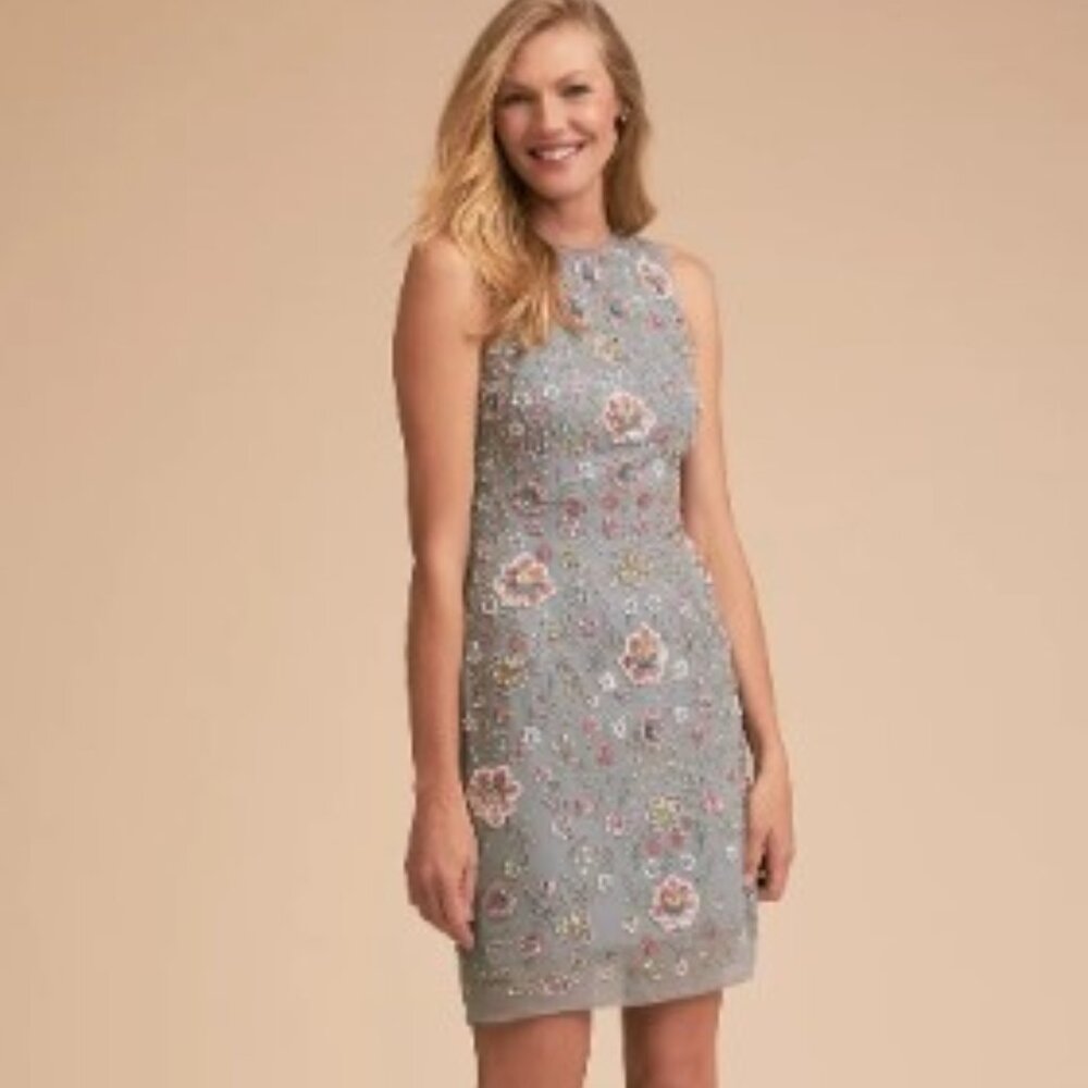 BHLDN Zelma Beaded Dress, size 10